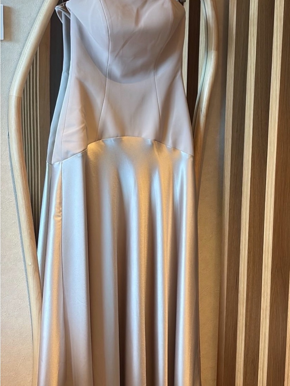 Elegant Satin Evening Dress in Blush